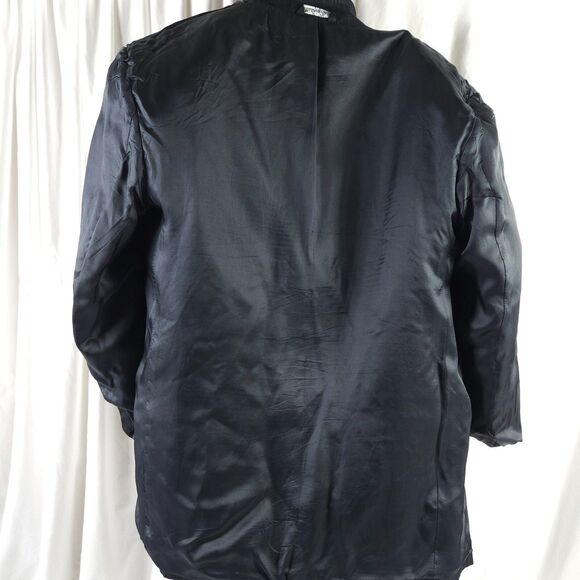 Roberto Villini Mens 42L Navy Pinstripe Super 100s Wool Sports Coat Blazer Italy - Picture 8 of 11